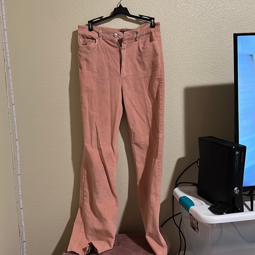 Pink corduroy jeans
